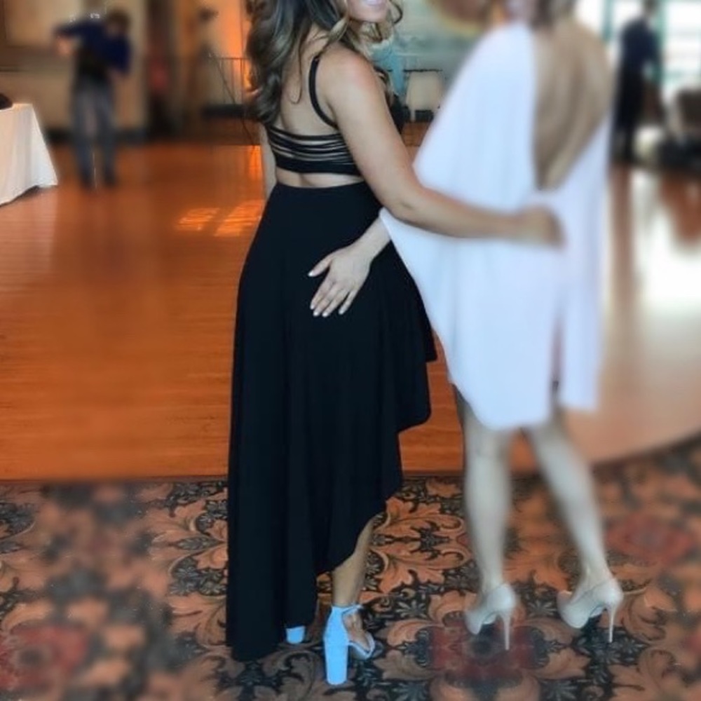 Black a-symmetrical cocktail dress